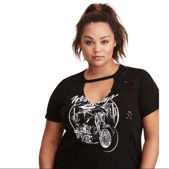 Torrid Moto Graphic Cutout Design size 1 - Picture 3 of 13